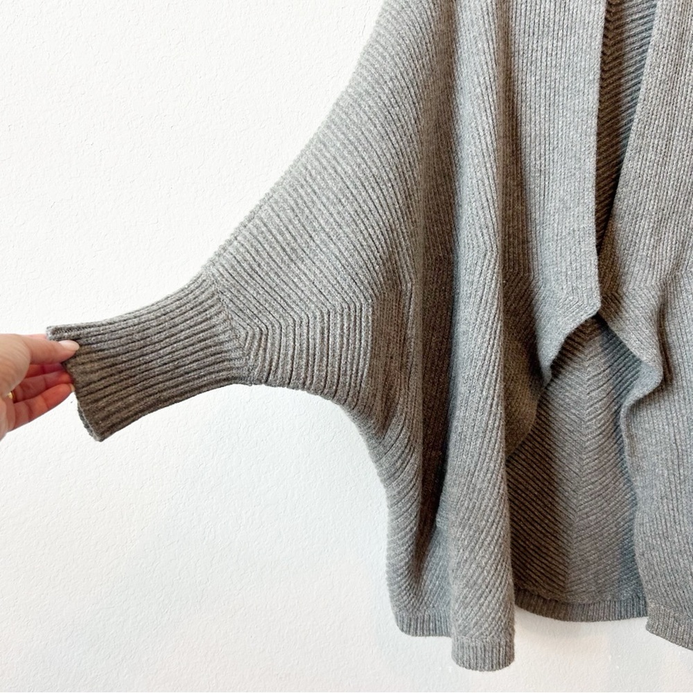 Madewell Heather Gray Women's 100% Merino Wool Sculptor Open Cardigan Sz M/L - Picture 8 of 15